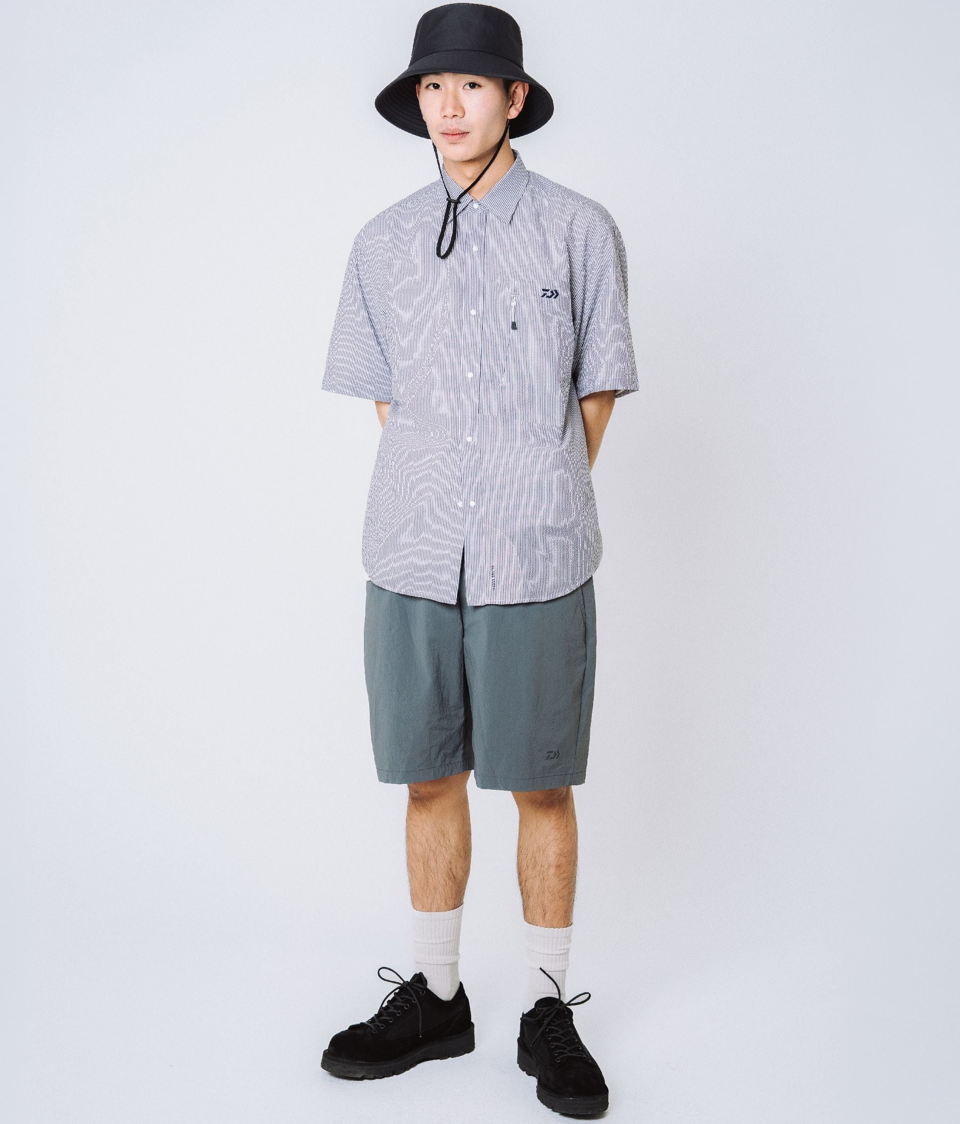 model：180㎝, B82, W71.5,H93.5 Lサイズ着用
